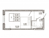 Объявление №47303738: Квартира-студия S=22.9 м2 в ЖК Морская звезда
